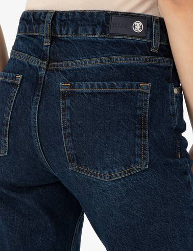 Koyu İndigo Straight Fit Jean Pantolon