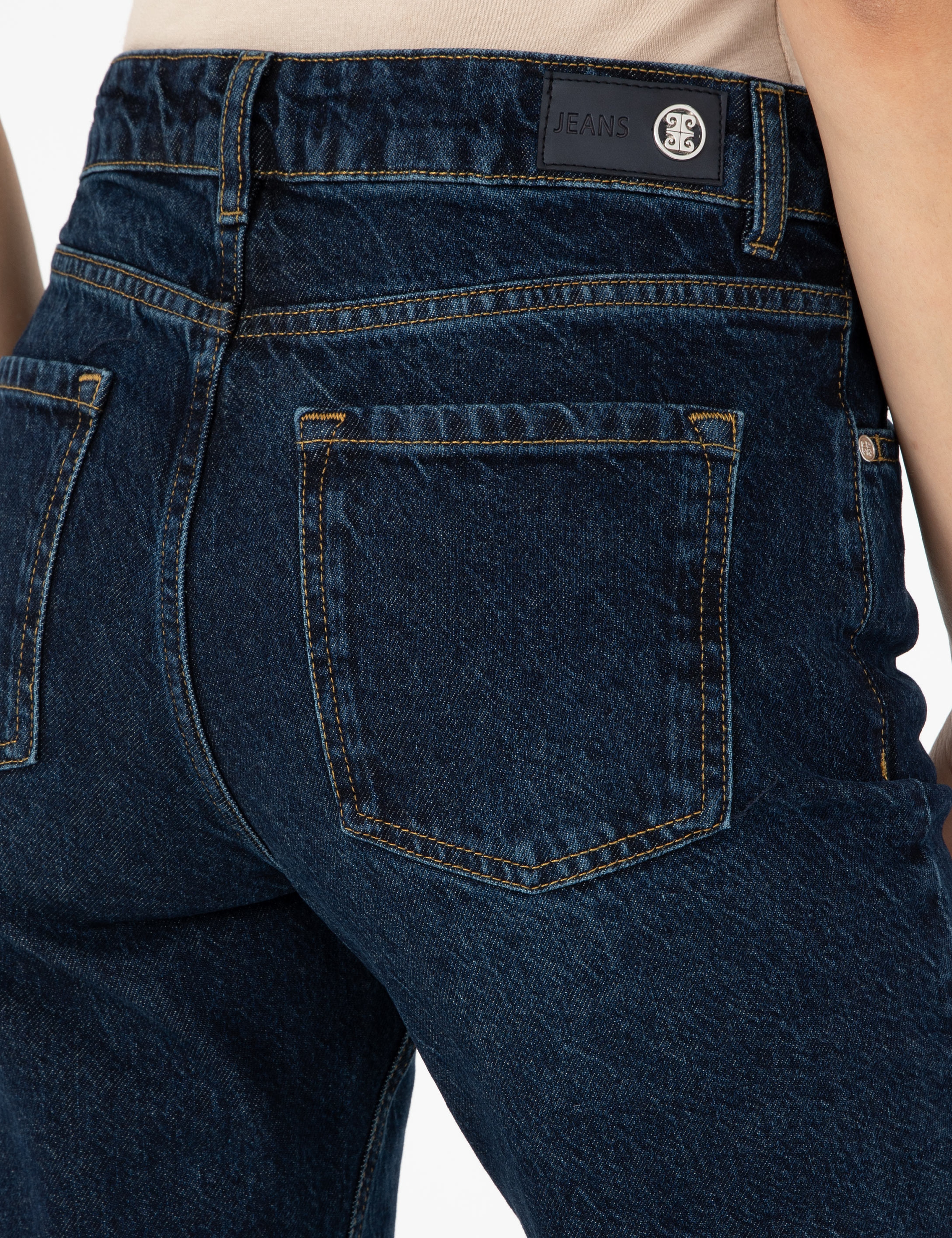 Koyu İndigo Straight Fit Jean Pantolon - Image 6