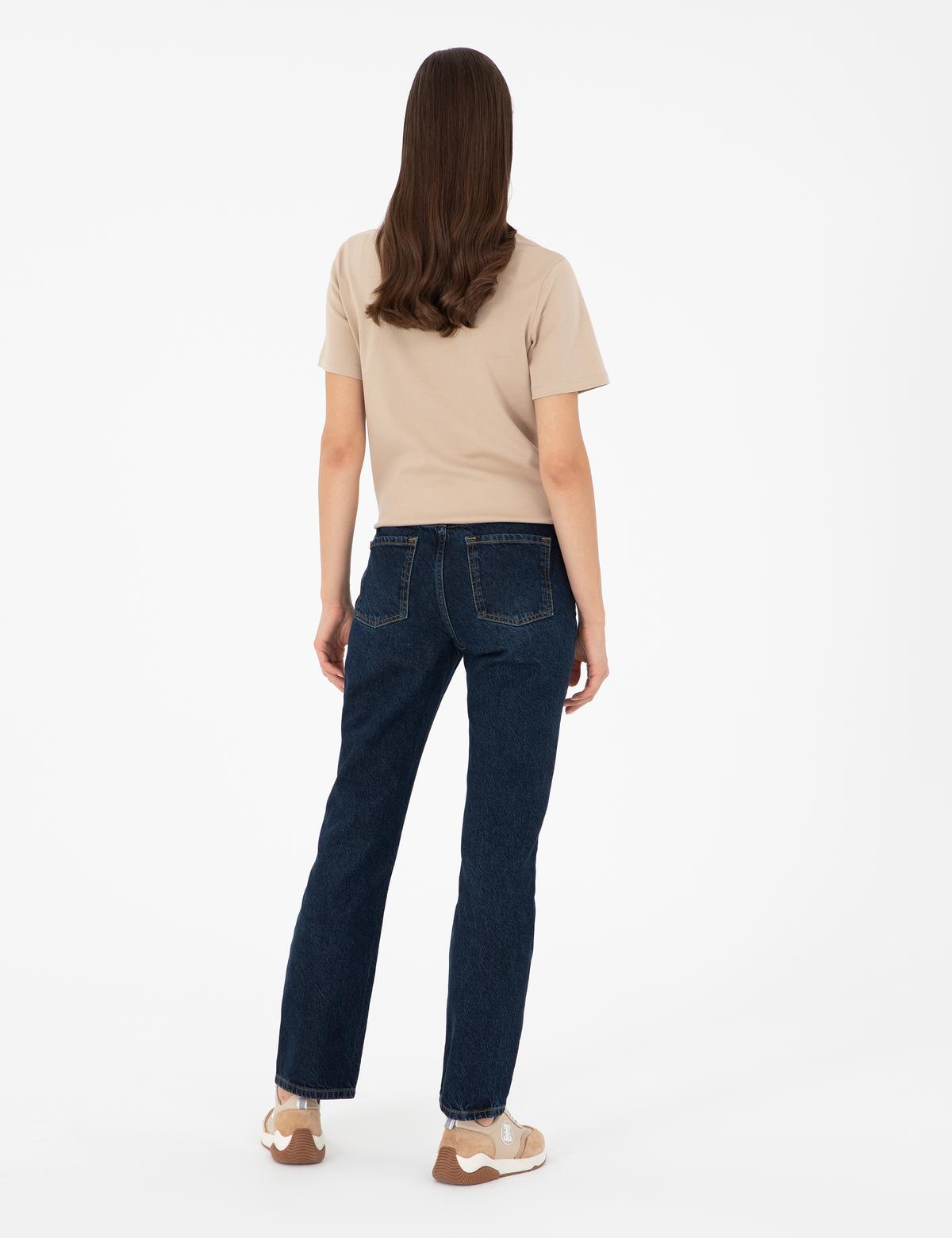 Koyu İndigo Straight Fit Jean Pantolon - 50291374011