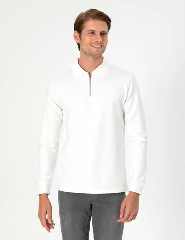 Ekru Regular Fit Sweatshirt
