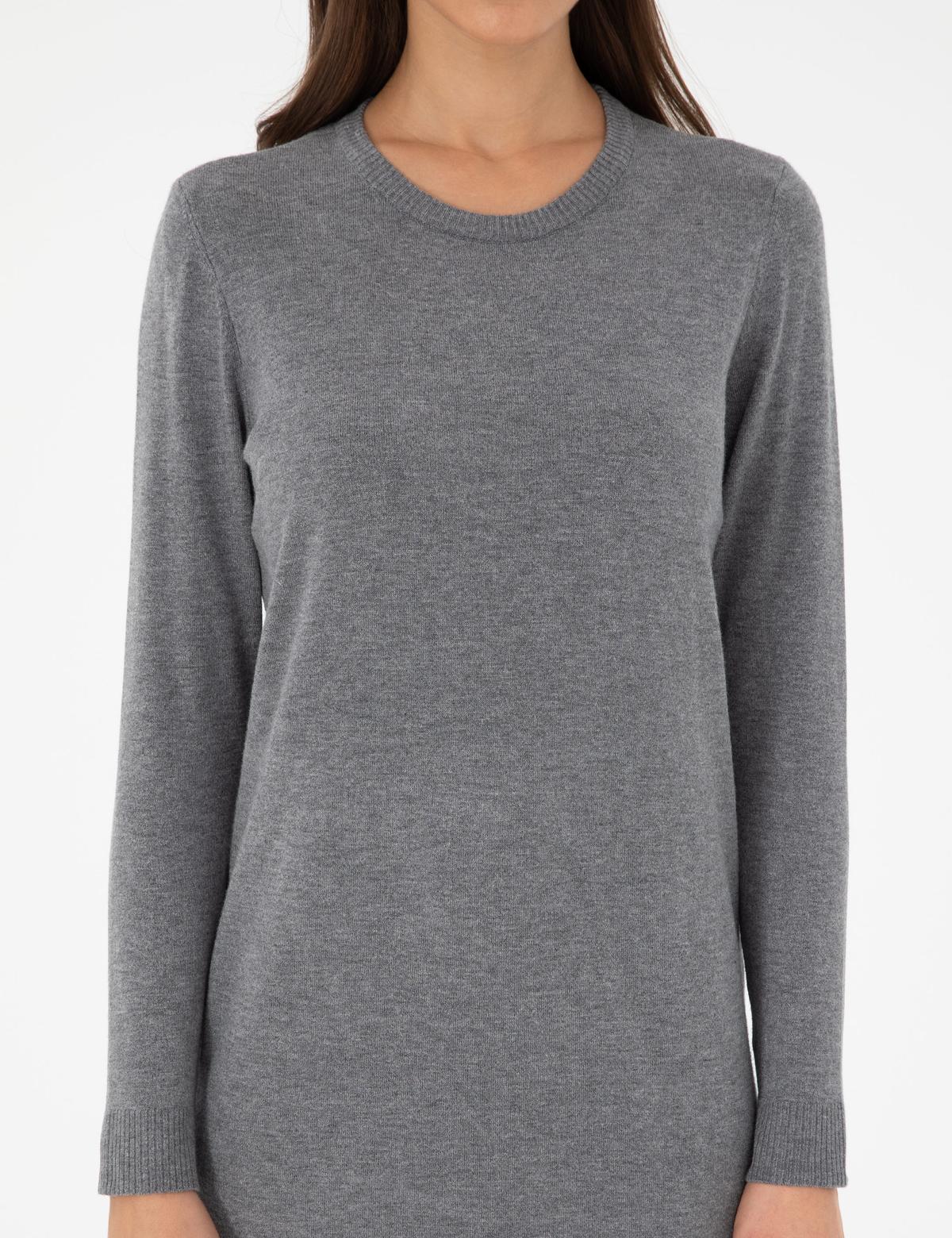 Antrasit Regular Fit Triko Elbise - 50296580006