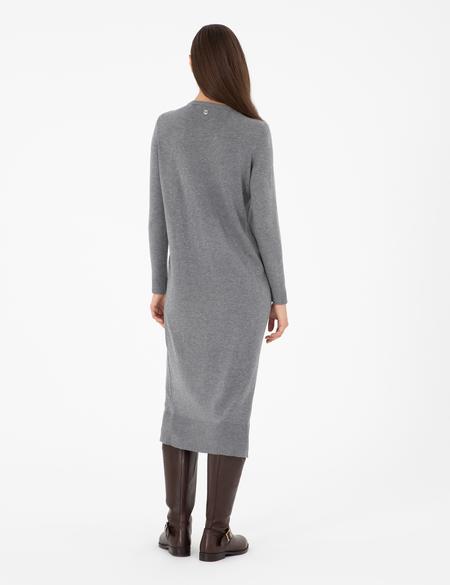 Antrasit Regular Fit Triko Elbise - 50296580006