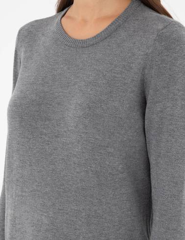 Antrasit Regular Fit Triko Elbise