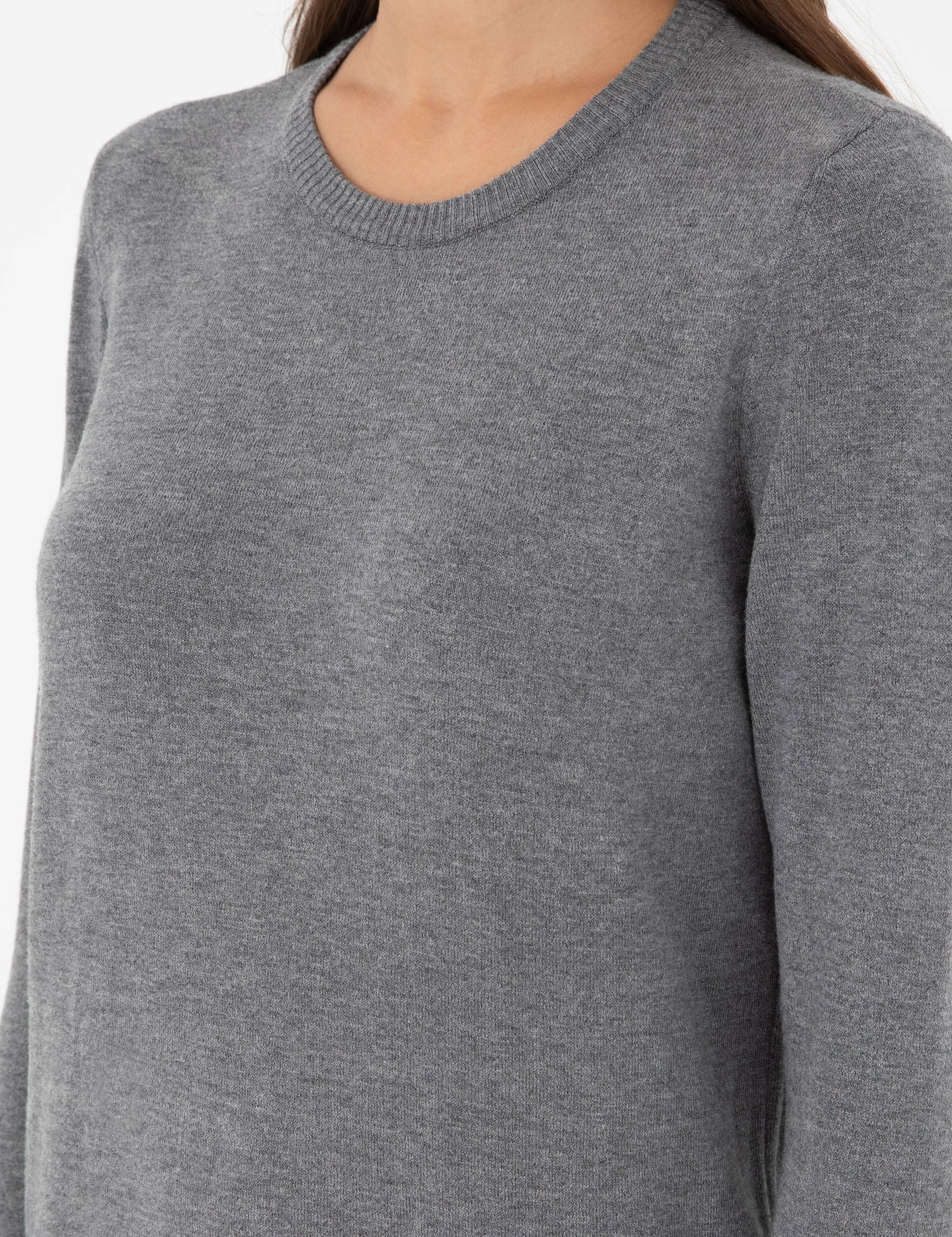 Antrasit Regular Fit Triko Elbise - Image 7