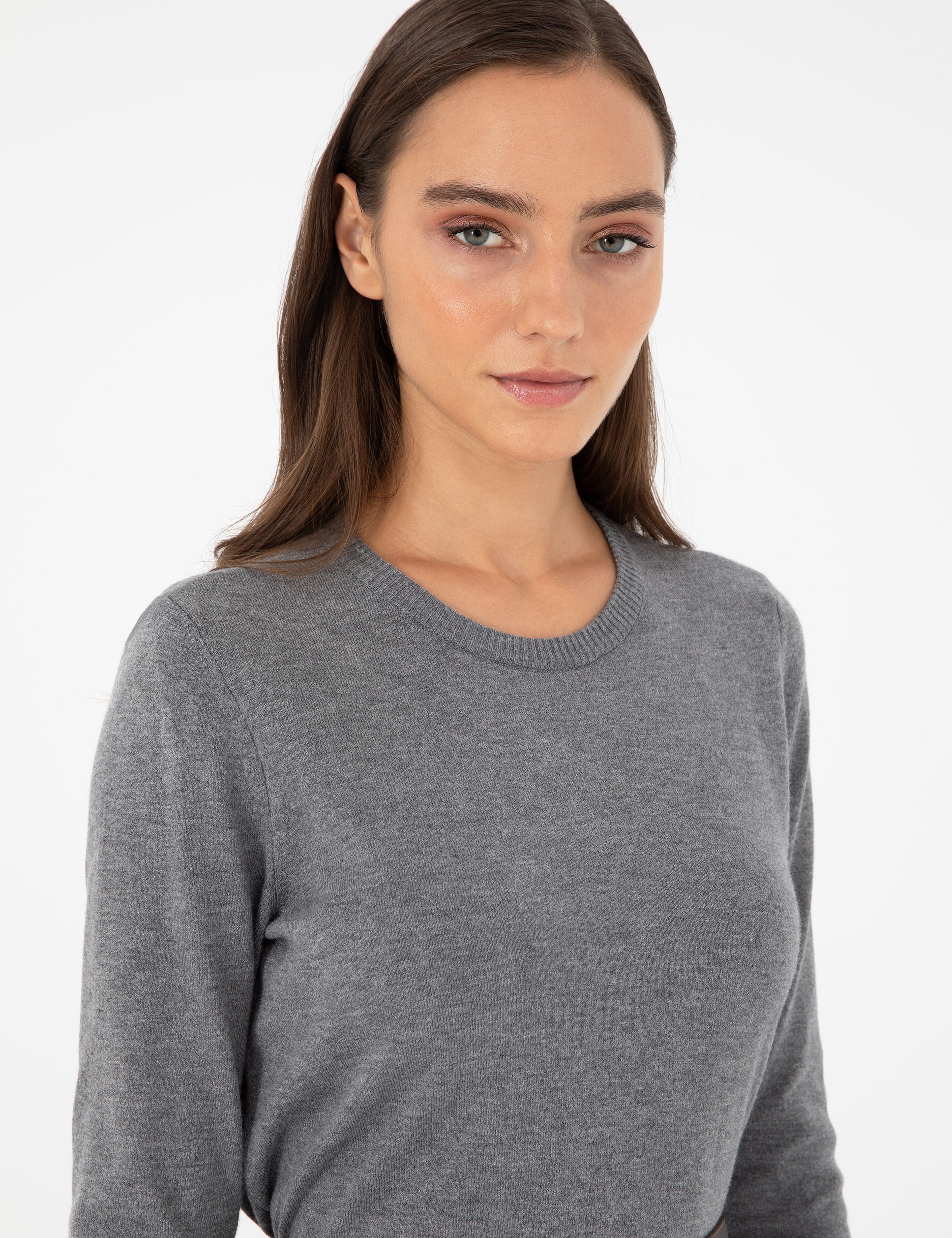 Antrasit Regular Fit Triko Elbise - Image 4