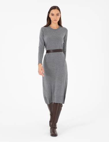 Antrasit Regular Fit Triko Elbise