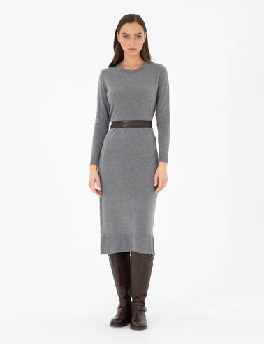 Antrasit Regular Fit Triko Elbise