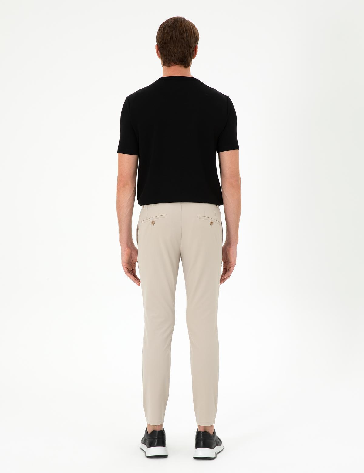 Bej Kumaş Pantolon - 50296593173