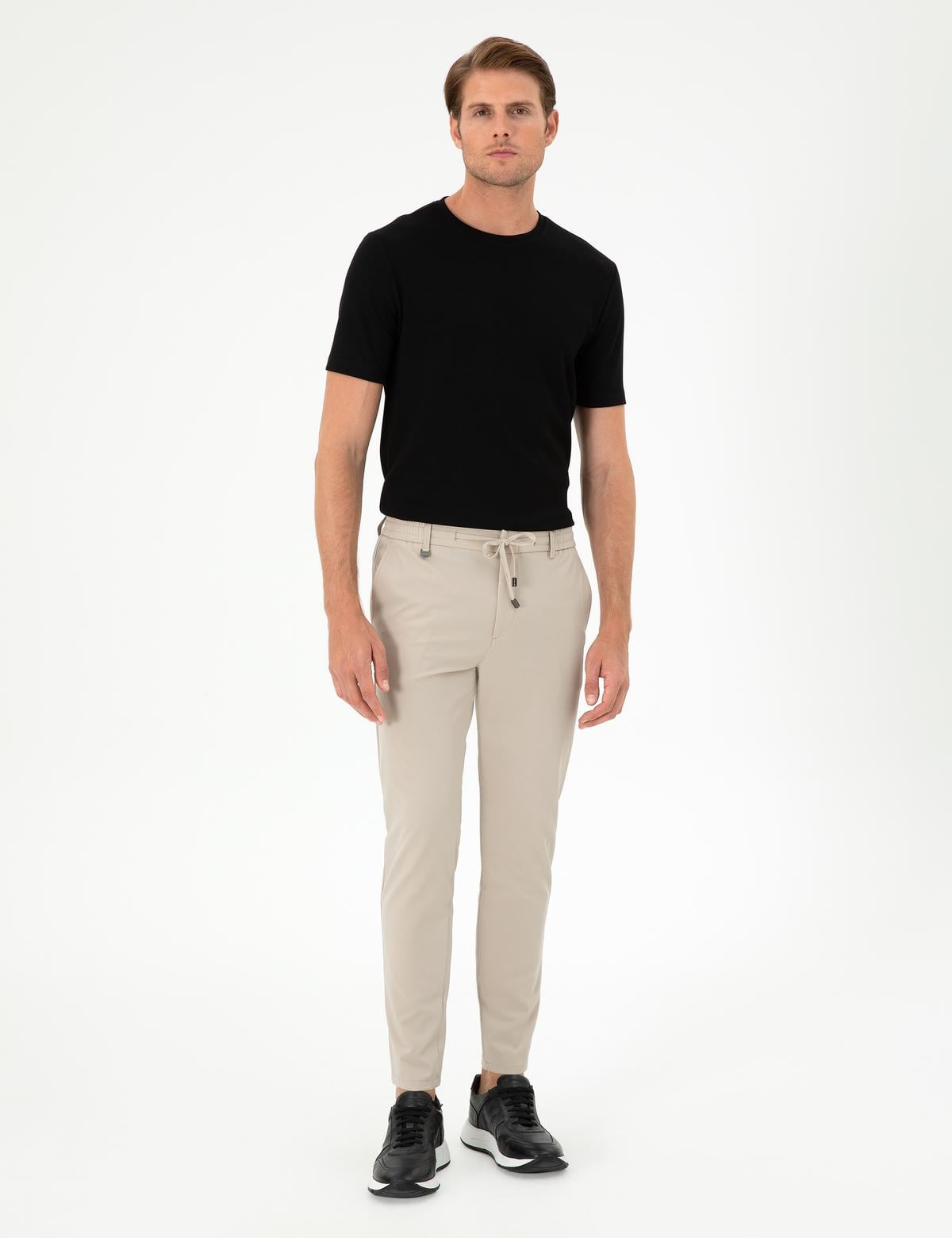 Bej Kumaş Pantolon - 50296593173