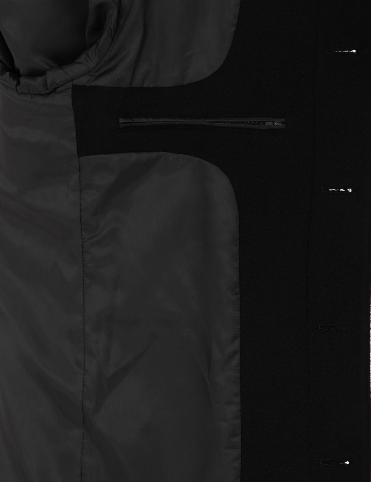 Siyah Yün Karışımlı Slim Fit Palto - 50297488007