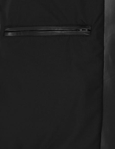 Siyah Suni Deri Ceket - 50300560005