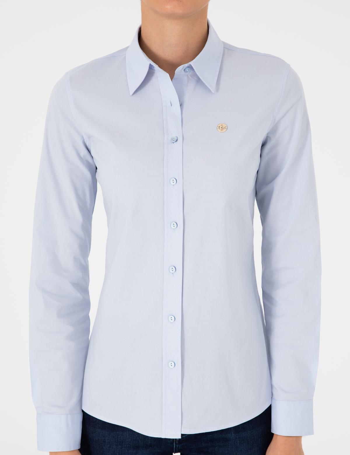 Açık Mavi Slim Fit Uzun Kollu Gömlek - 50299610016