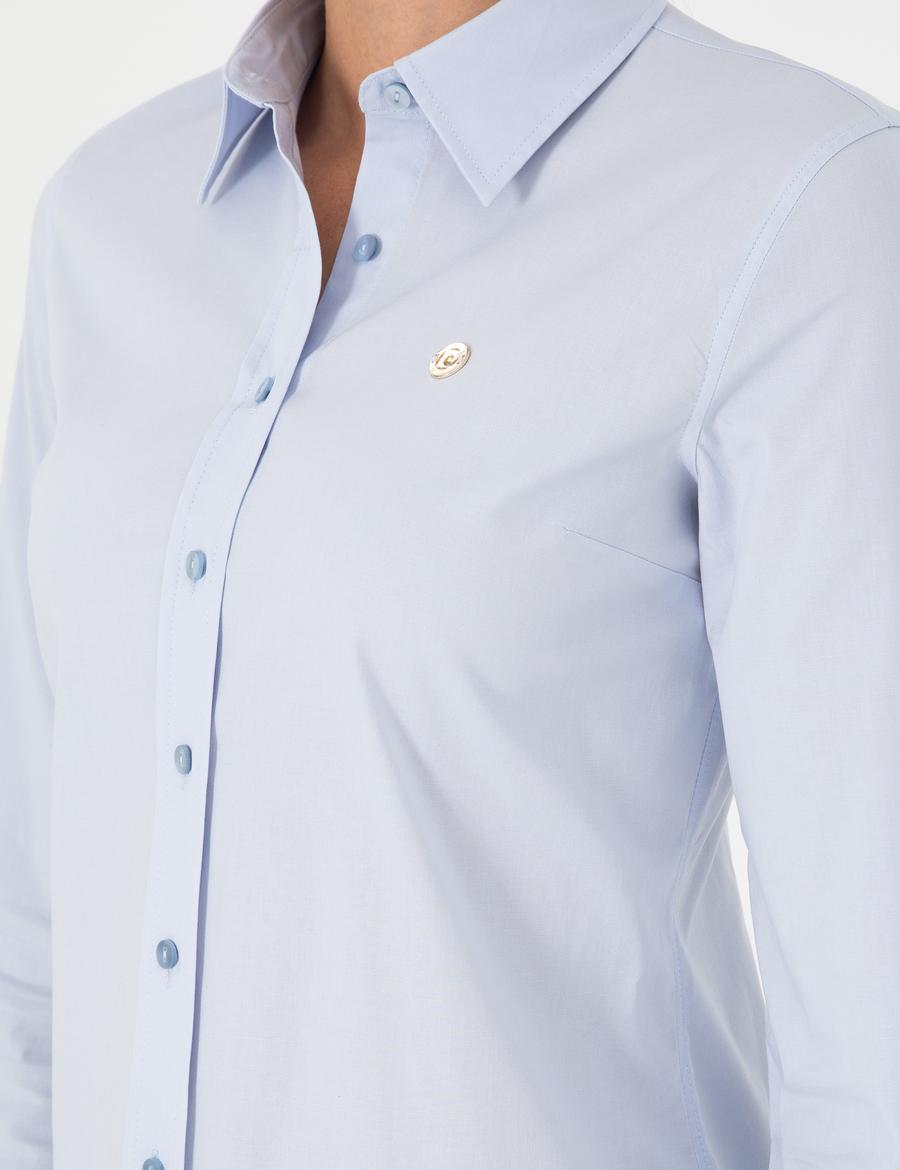 Açık Mavi Slim Fit Uzun Kollu Gömlek
