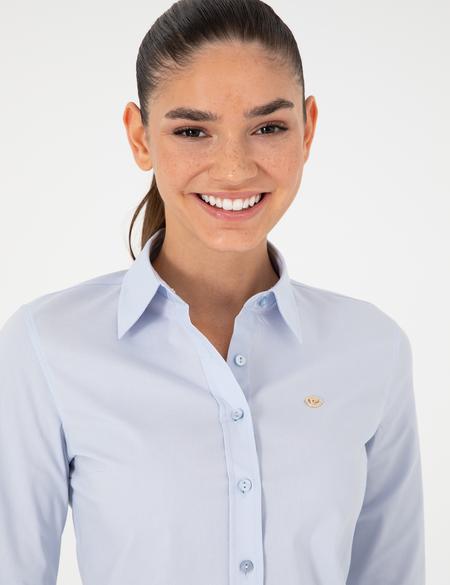 Açık Mavi Slim Fit Uzun Kollu Gömlek - 50299610016