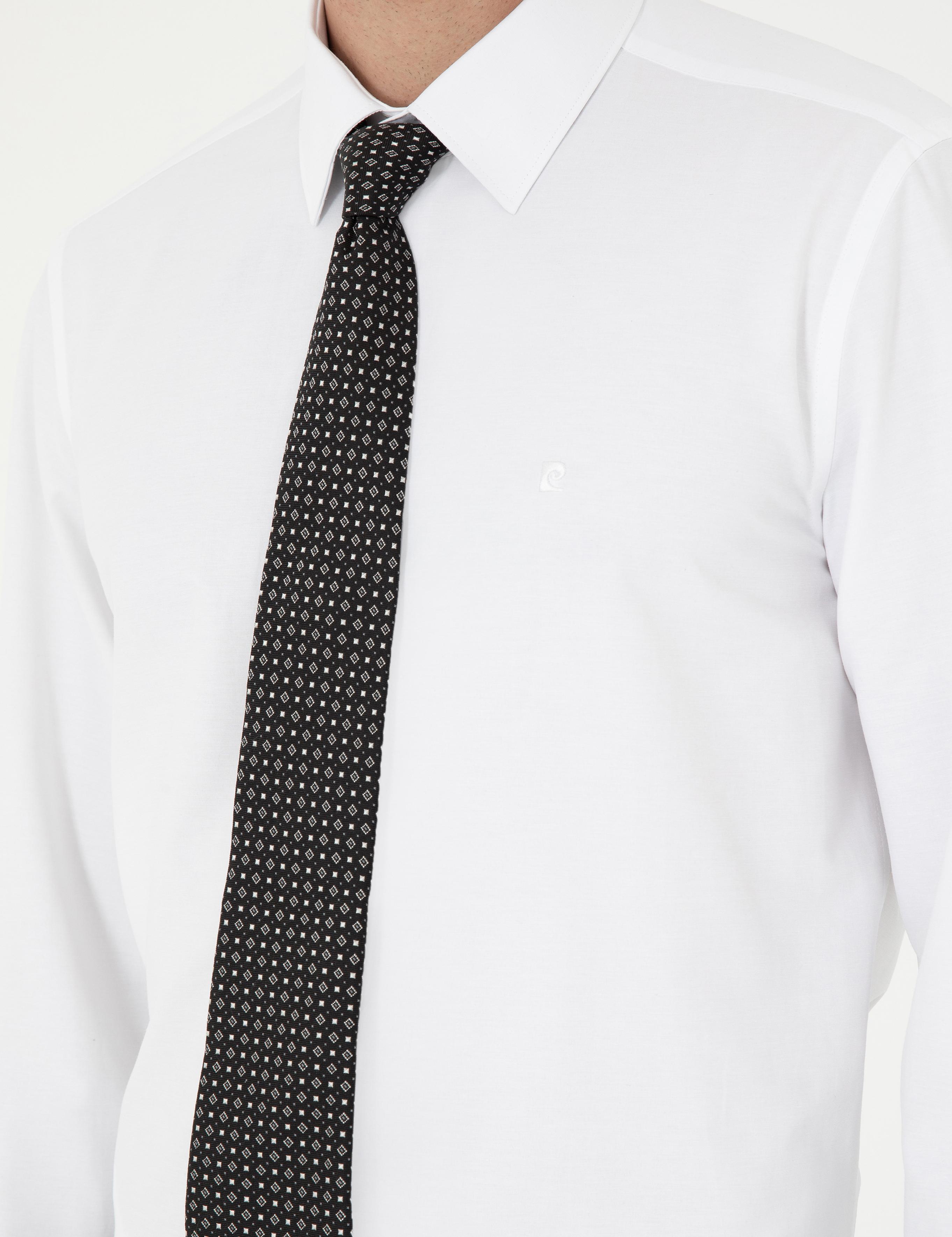 Beyaz Slim Fit Uzun Kollu Basic Gömlek