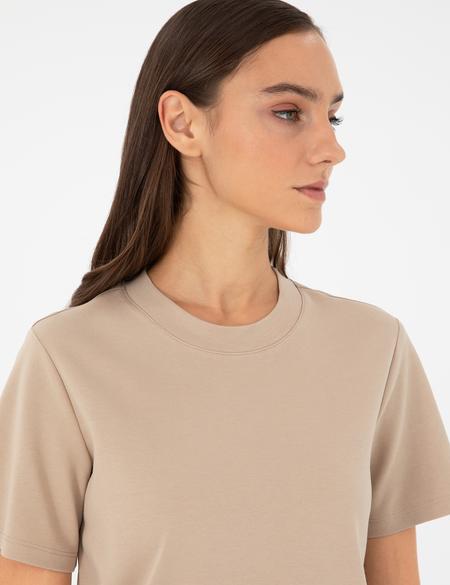 Bej Basic Tişört - 50303243019