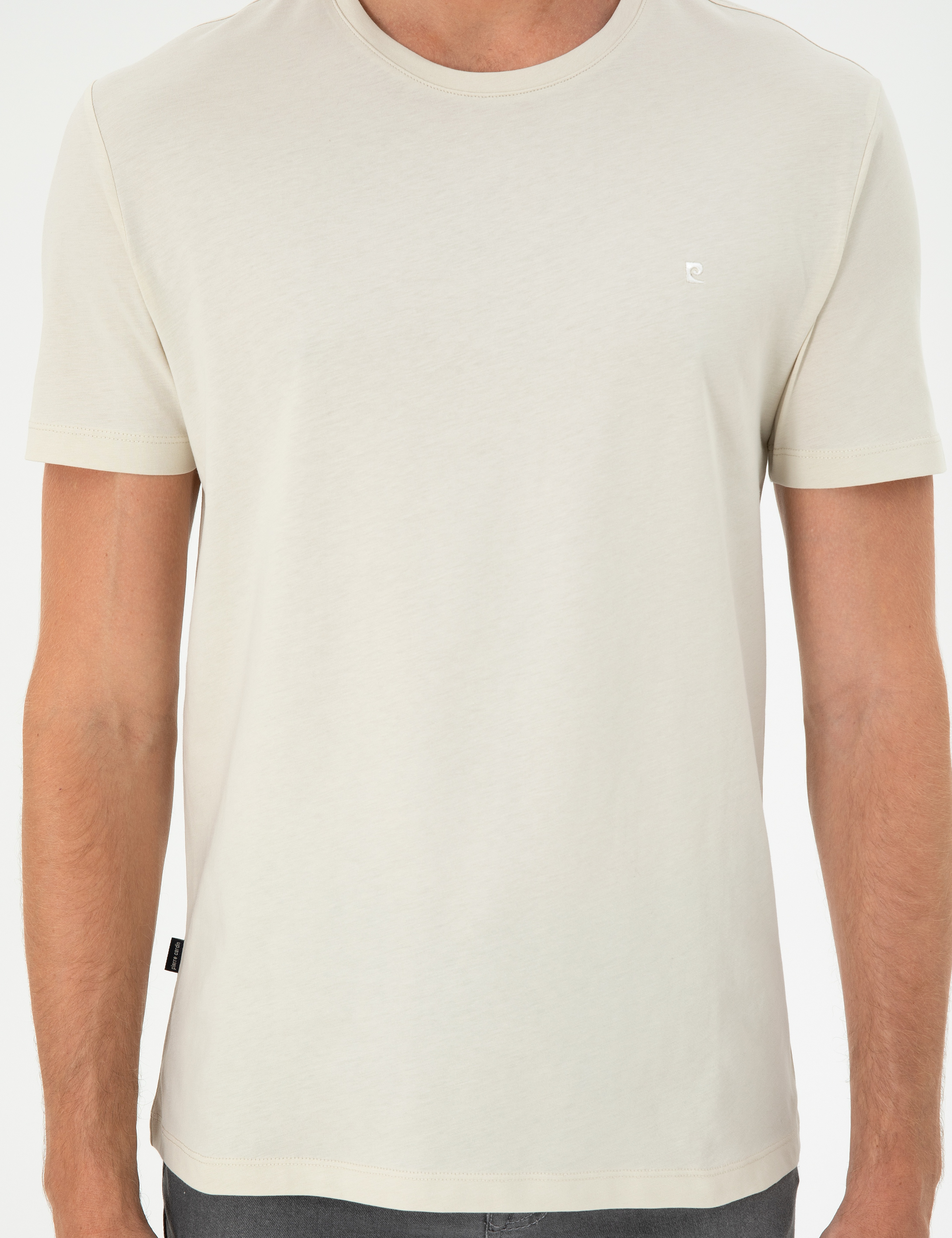 Taş Slim Fit %100 Pamuk Bisiklet Yaka Basic Tişört - Image 6