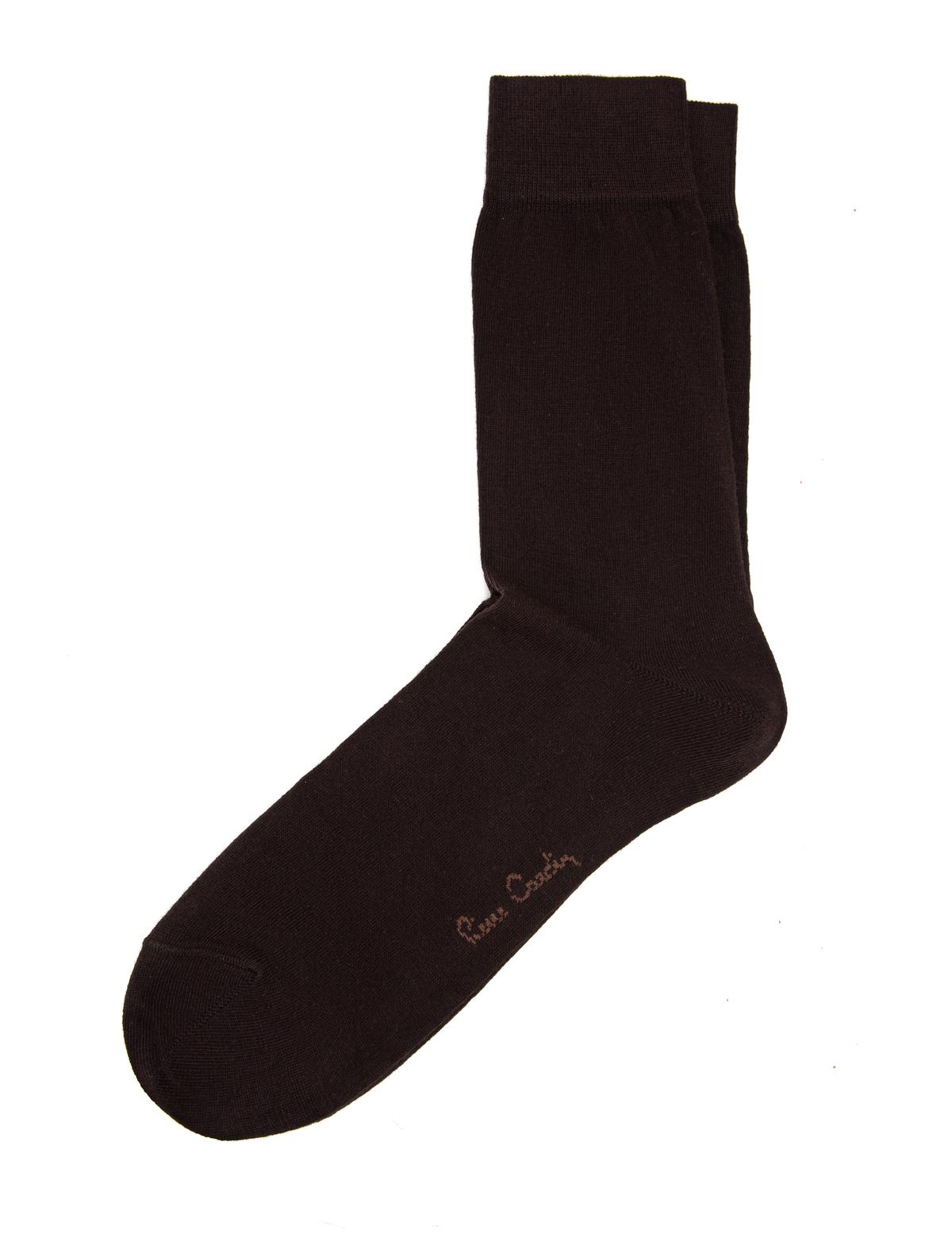 Erkek Kahverengi Düz Soket Çorap - 50253350004