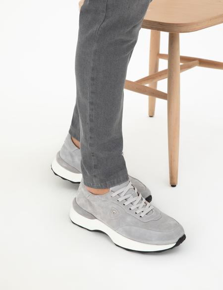 Gri %100 Deri Casual Ayakkabı - 50295839005