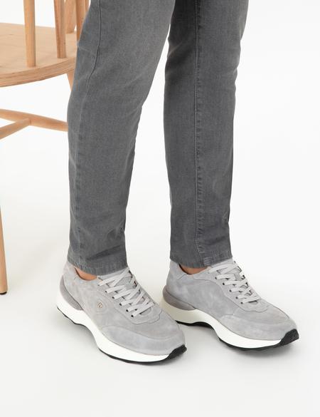 Gri %100 Deri Casual Ayakkabı - 50295839005