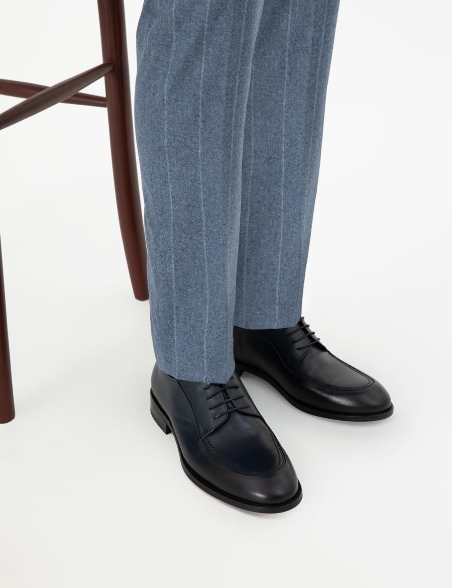 Lacivert %100 Deri Klasik Ayakkabı