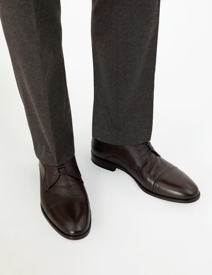 Kahverengi %100 Deri Klasik Ayakkabı