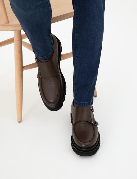 Kahverengi %100 Deri Casual Ayakkabı - 50295903006