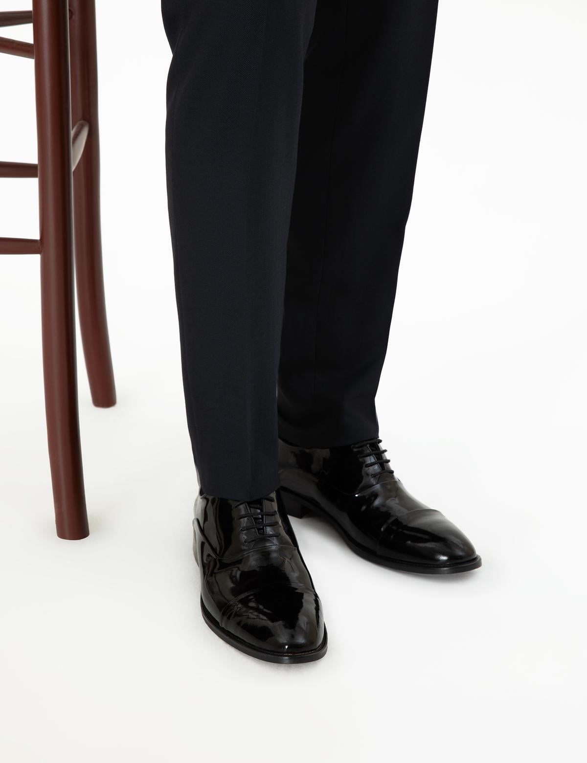 Rugan Siyah %100 Deri Klasik Ayakkabı