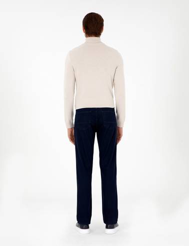 Lacivert Straight Fit Jean Pantolon