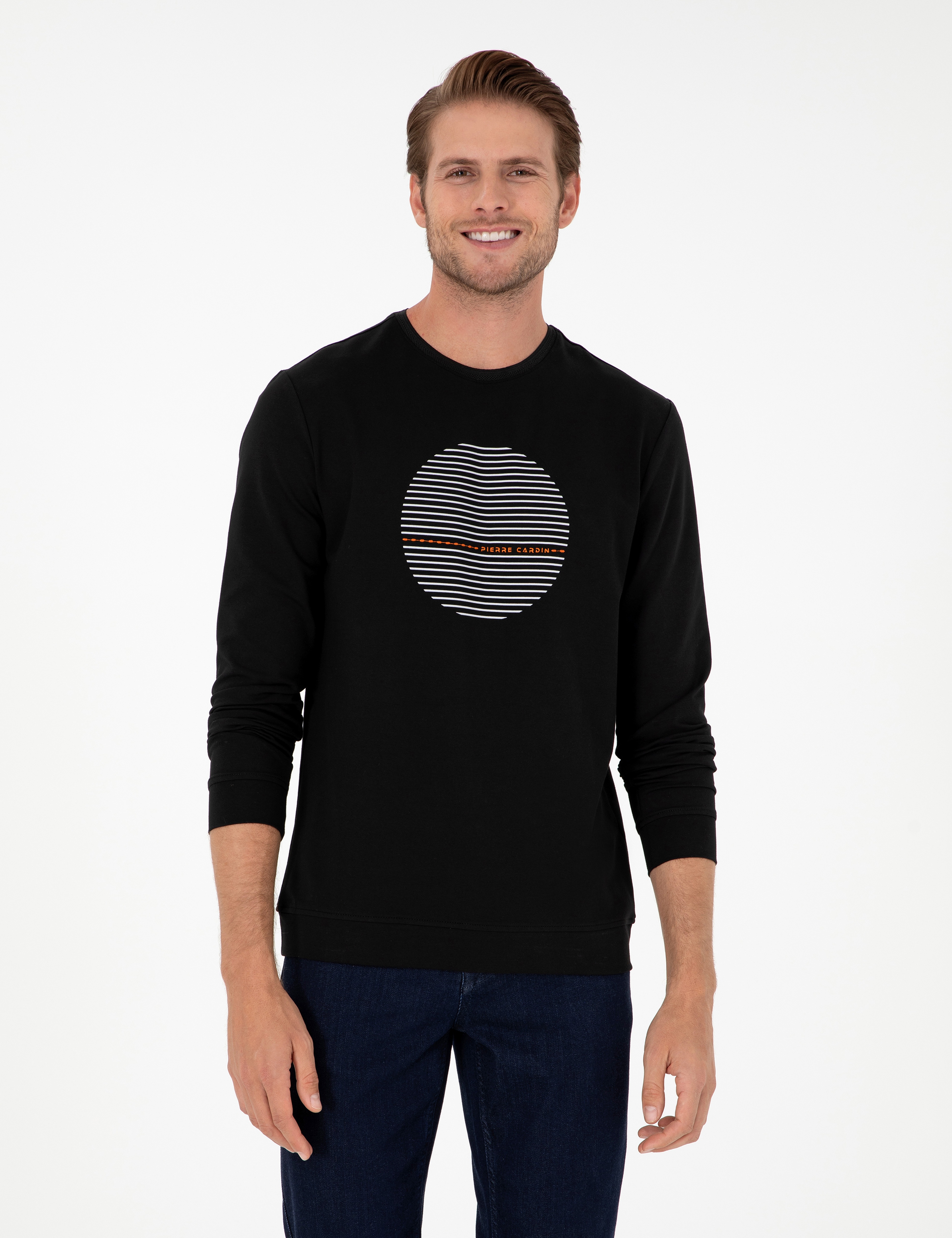 Siyah Regular Fit Sweatshirt - Image 1