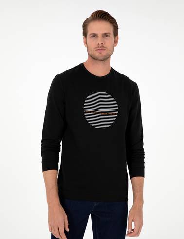 Siyah Regular Fit Sweatshirt