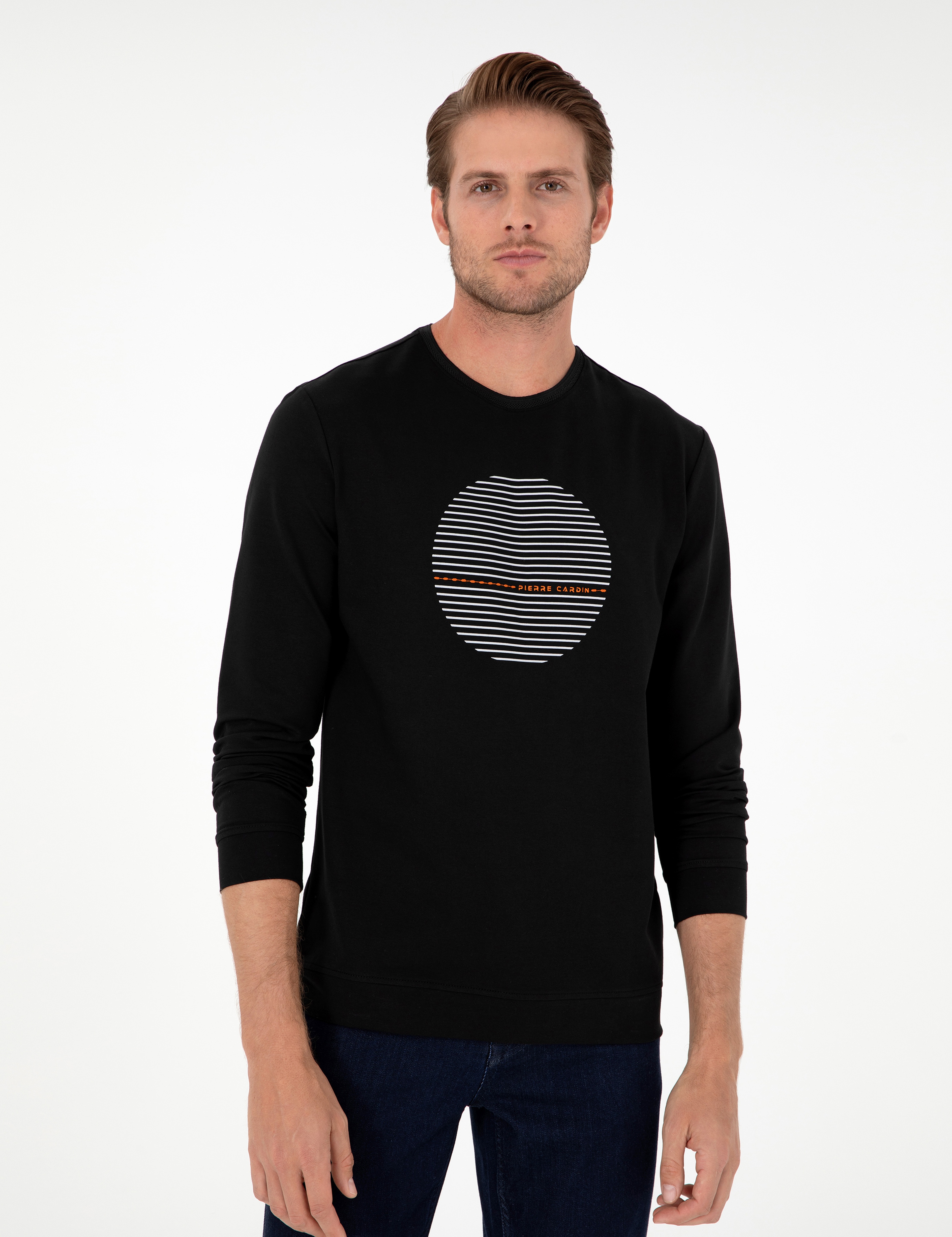 Siyah Regular Fit Sweatshirt - Image 3