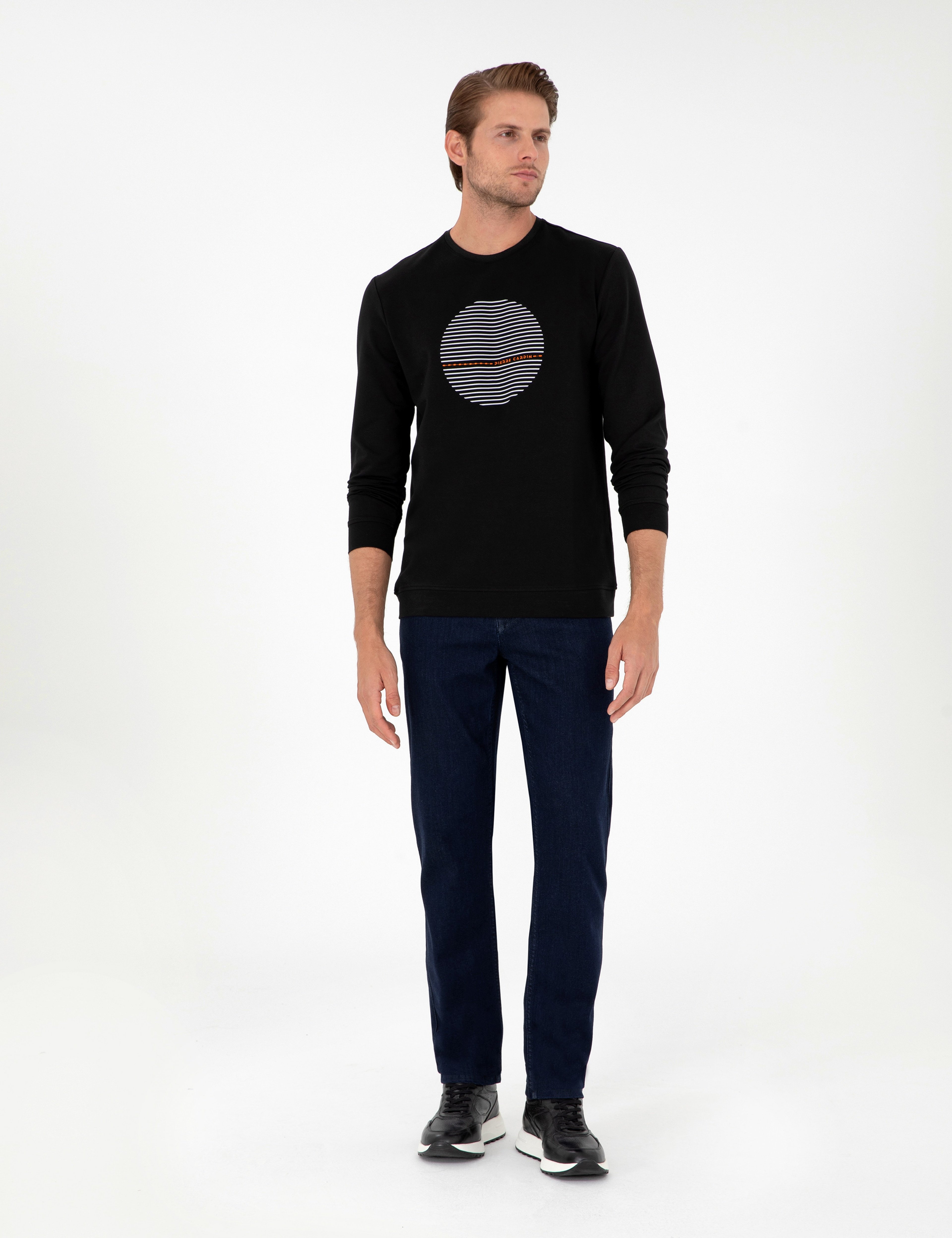 Siyah Regular Fit Sweatshirt - Image 4