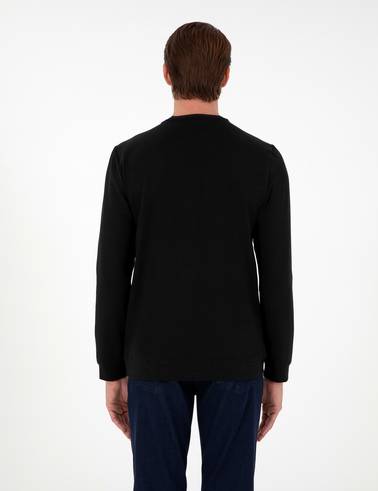 Siyah Regular Fit Sweatshirt