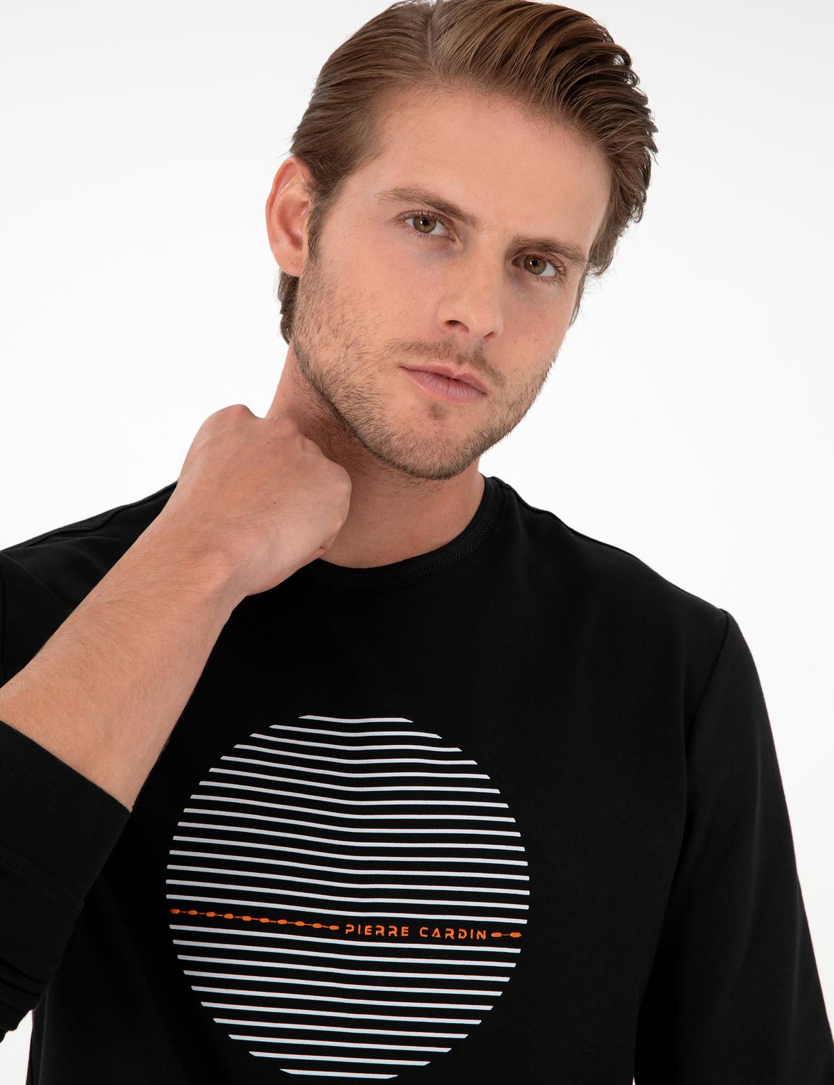 Siyah Regular Fit Sweatshirt - 50290634037