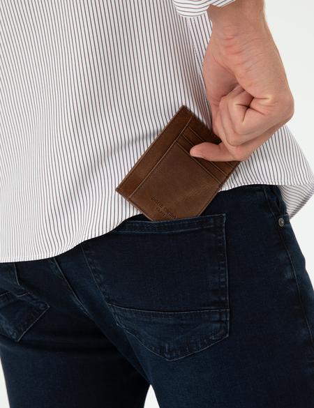 Erkek Kahverengi Deri Kartlık - 50305182001