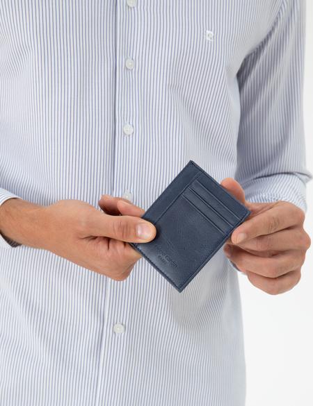 Erkek Lacivert Deri Kartlık - 50305182002
