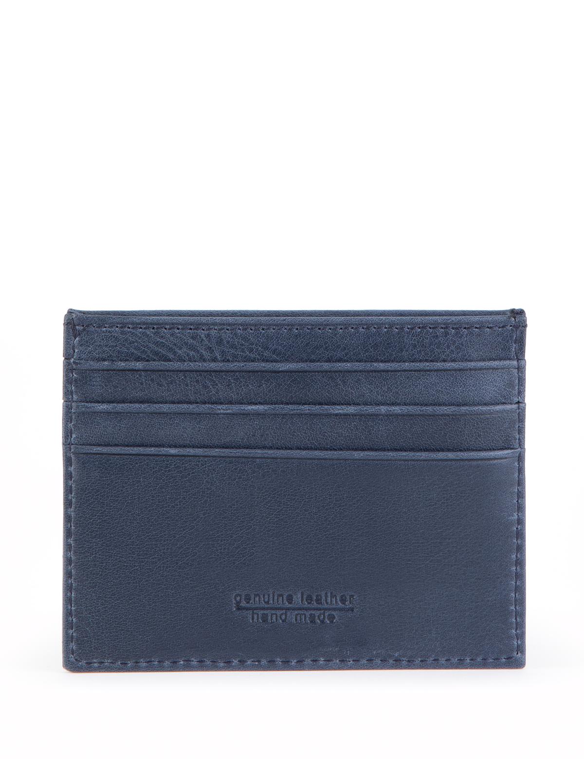 Erkek Lacivert Deri Kartlık - 50305182002
