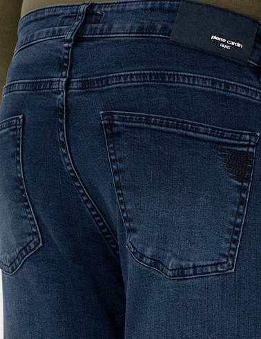 Lacivert Slim Fit Jean Pantolon