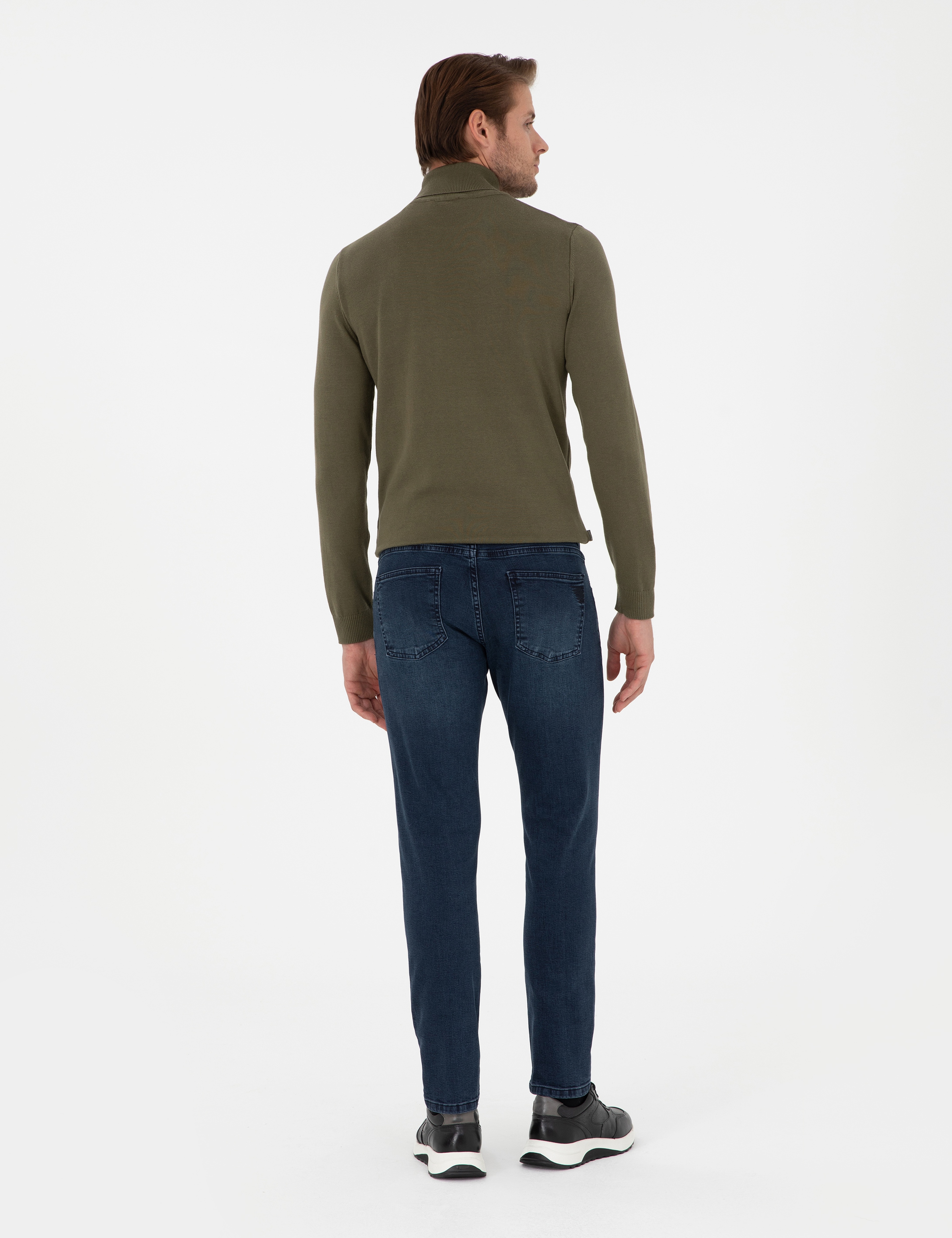 Lacivert Slim Fit Jean Pantolon - Image 4