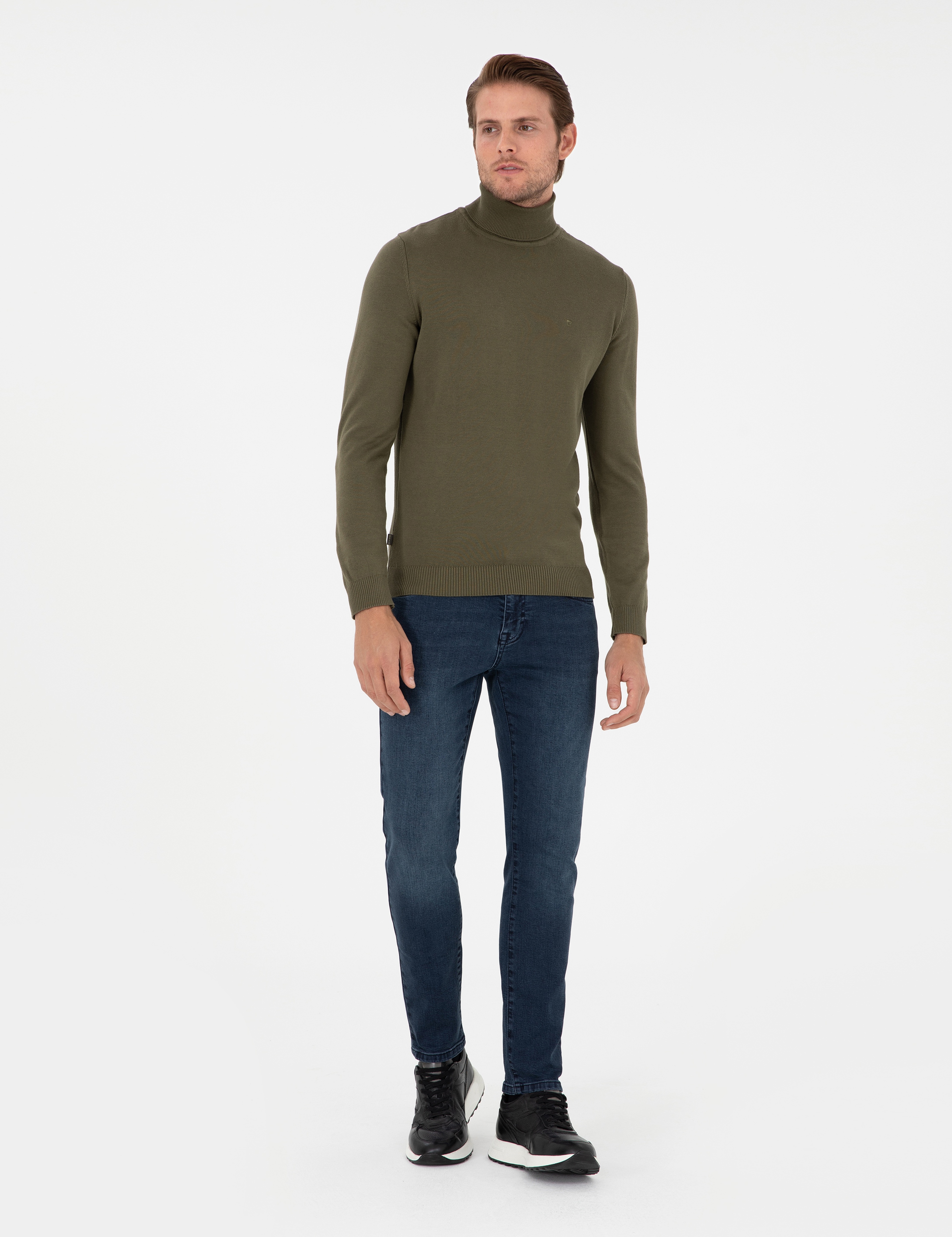 Lacivert Slim Fit Jean Pantolon - Image 3