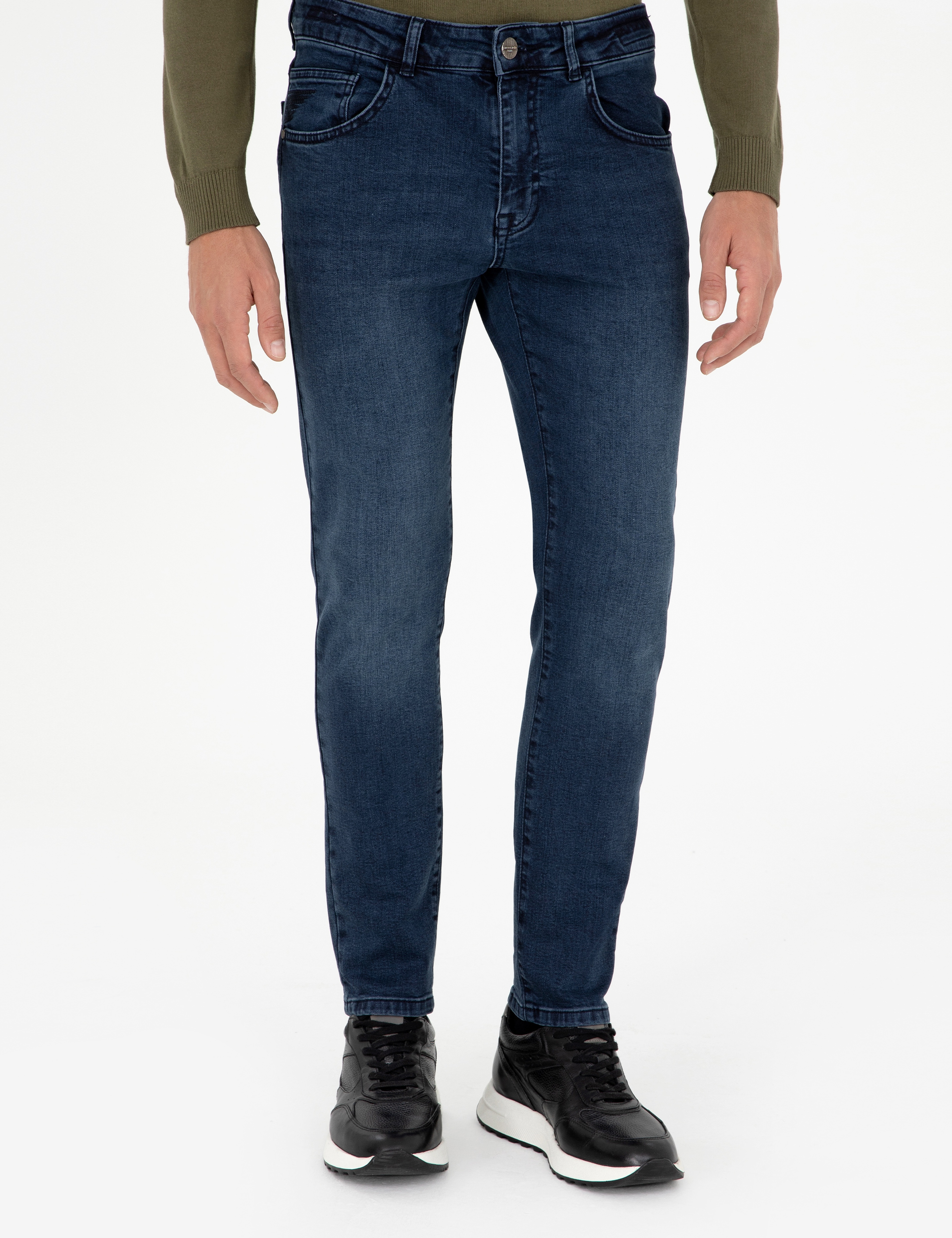 Lacivert Slim Fit Jean Pantolon