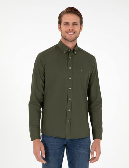 Haki Regular Fit Uzun Kollu Gömlek - 50298809025