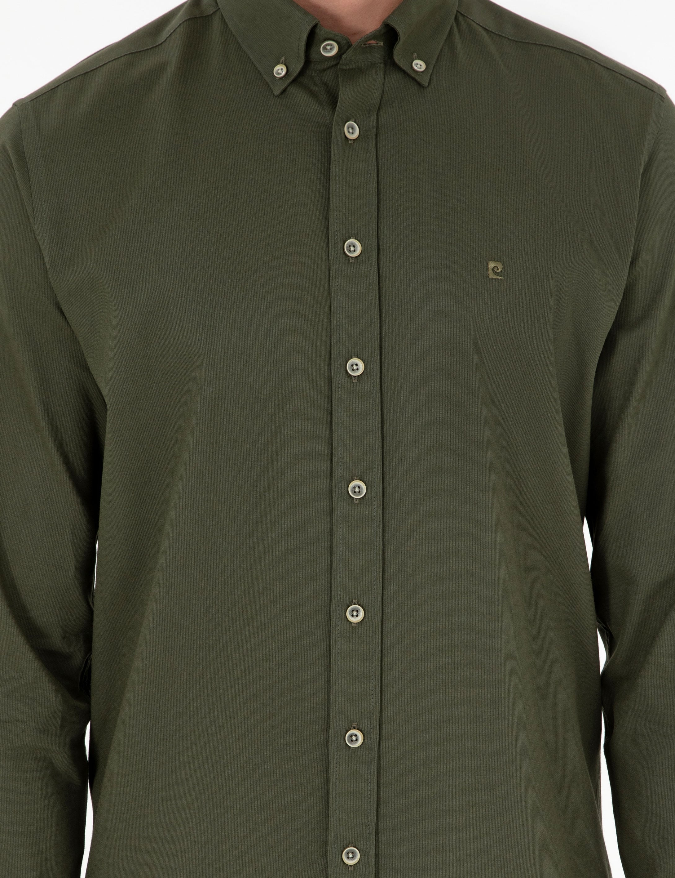 Haki Regular Fit Uzun Kollu Gömlek - Image 6