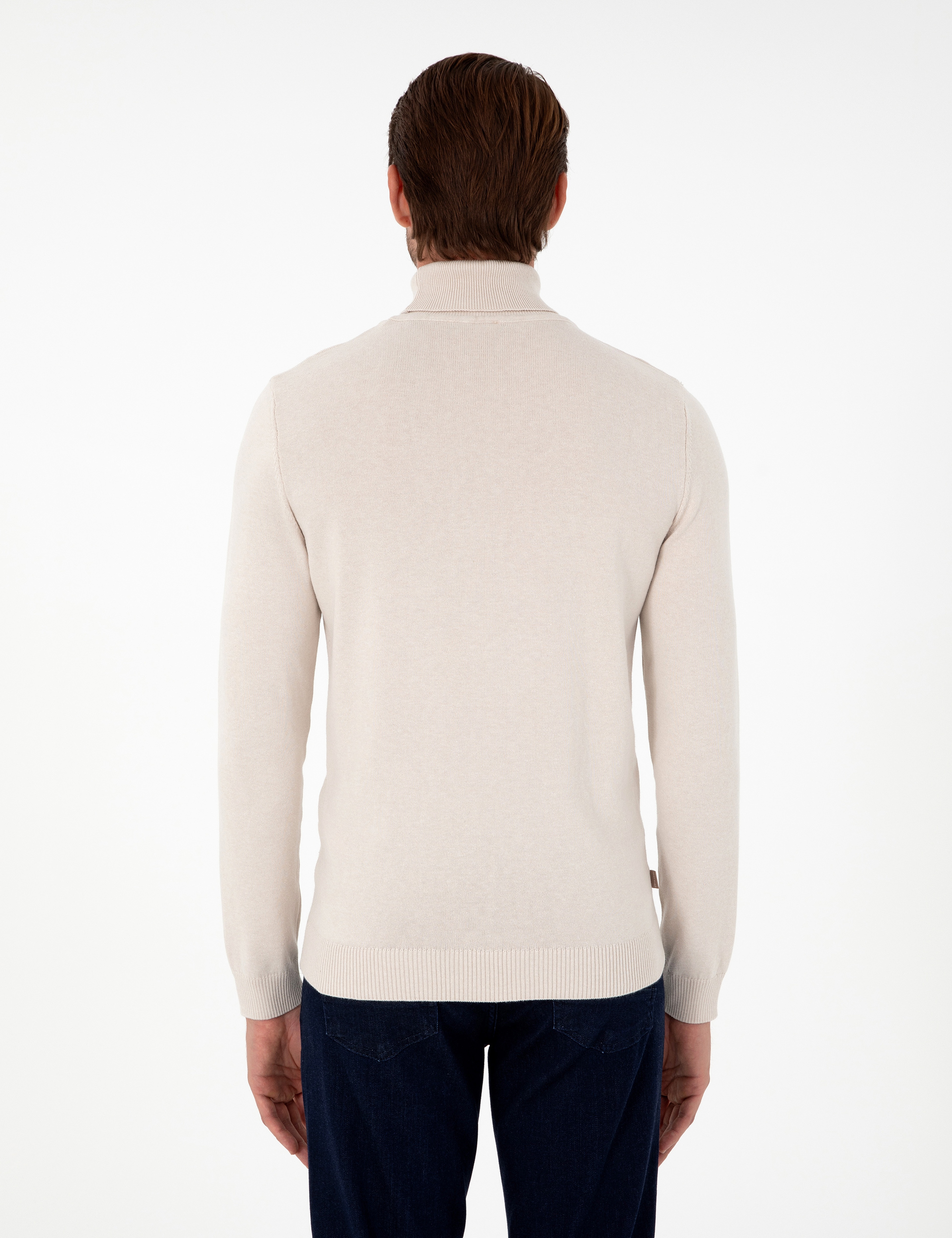 Taş Slim Fit Balıkçı Yaka Basic Triko Kazak - Image 5