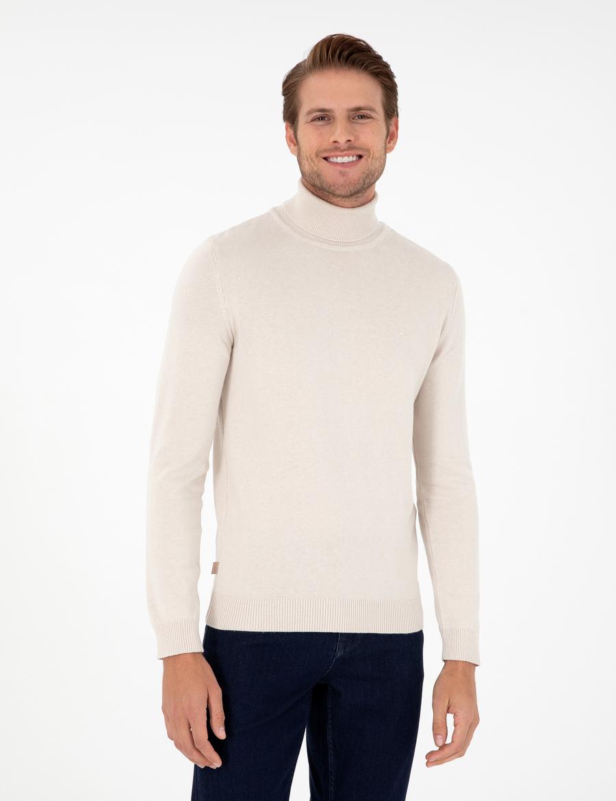 Taş Slim Fit Balıkçı Yaka Basic Triko Kazak