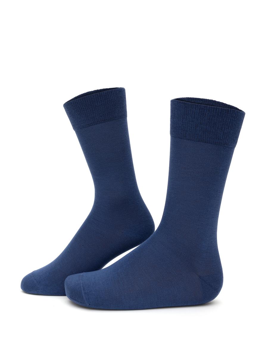 Erkek Bambu Karışımlı Mavi Soket Basic Çorap