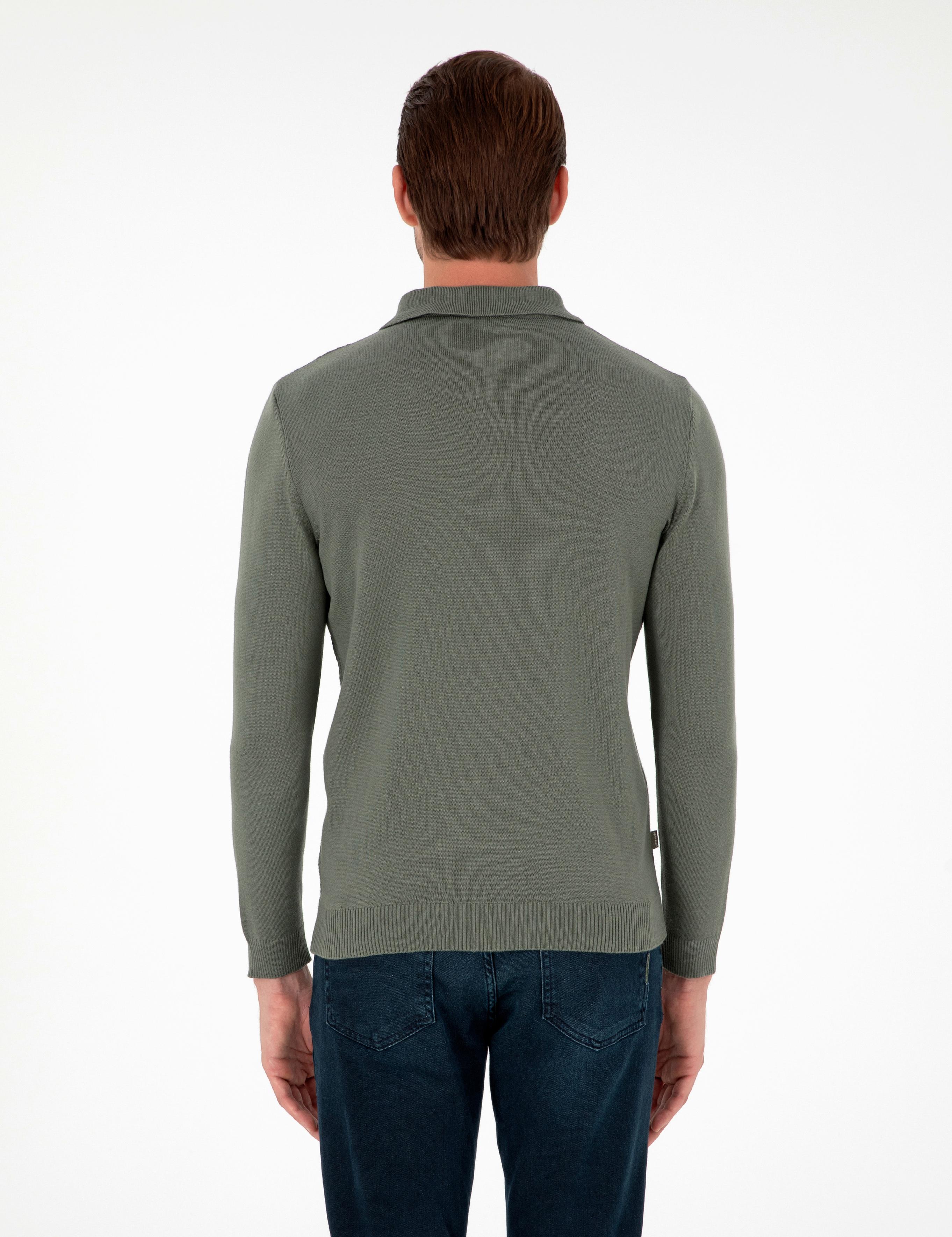 Duman Slim Fit Düğmeli Polo Yaka Triko Kazak