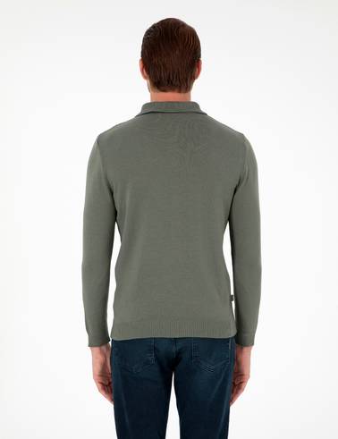 Duman Slim Fit Düğmeli Polo Yaka Triko Kazak