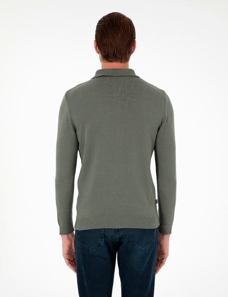 Duman Slim Fit Düğmeli Polo Yaka Triko Kazak - 50300506026